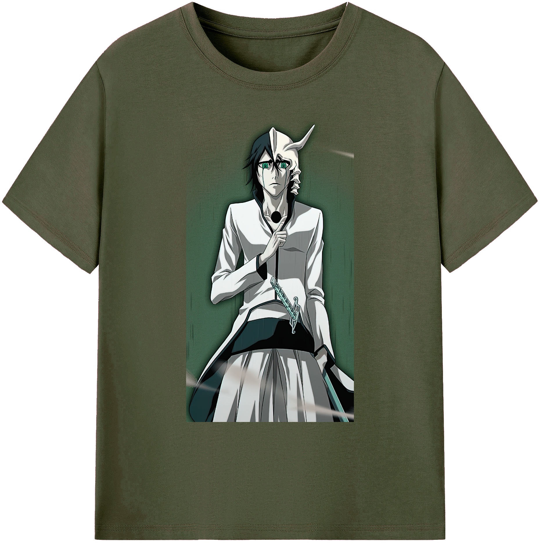 （画像用） ブリーチ ウルキオラ·シファー BLEACH Ulquiorra cifer 綿100％ メンズ半袖Tシャツ｜肌触りやわらか＆通気性